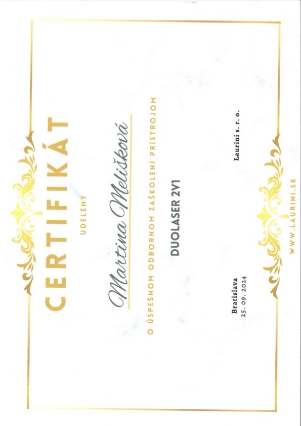 Certifikát Kozmetik
