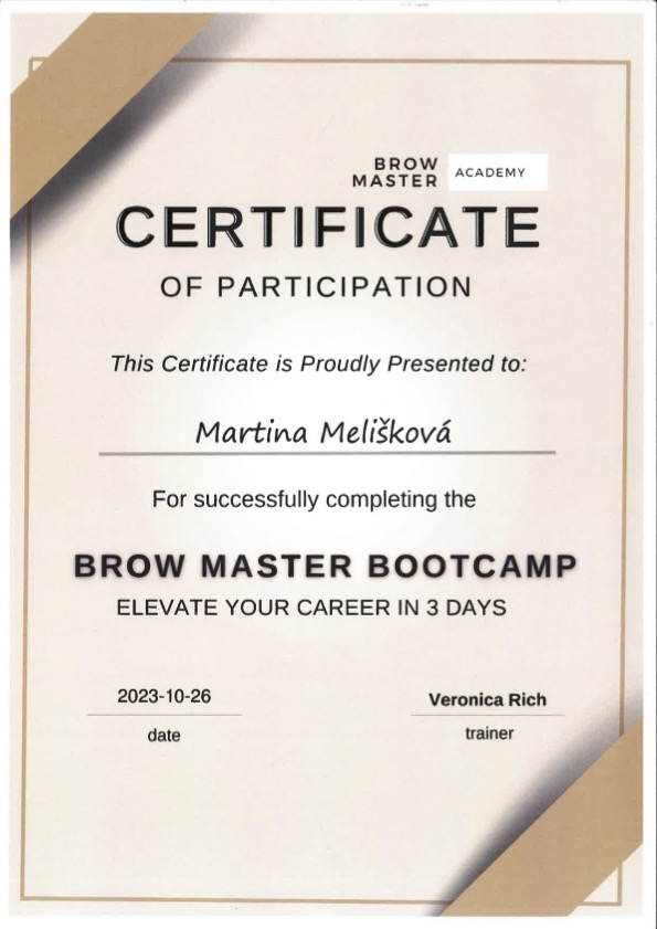 Certifikát Microblading